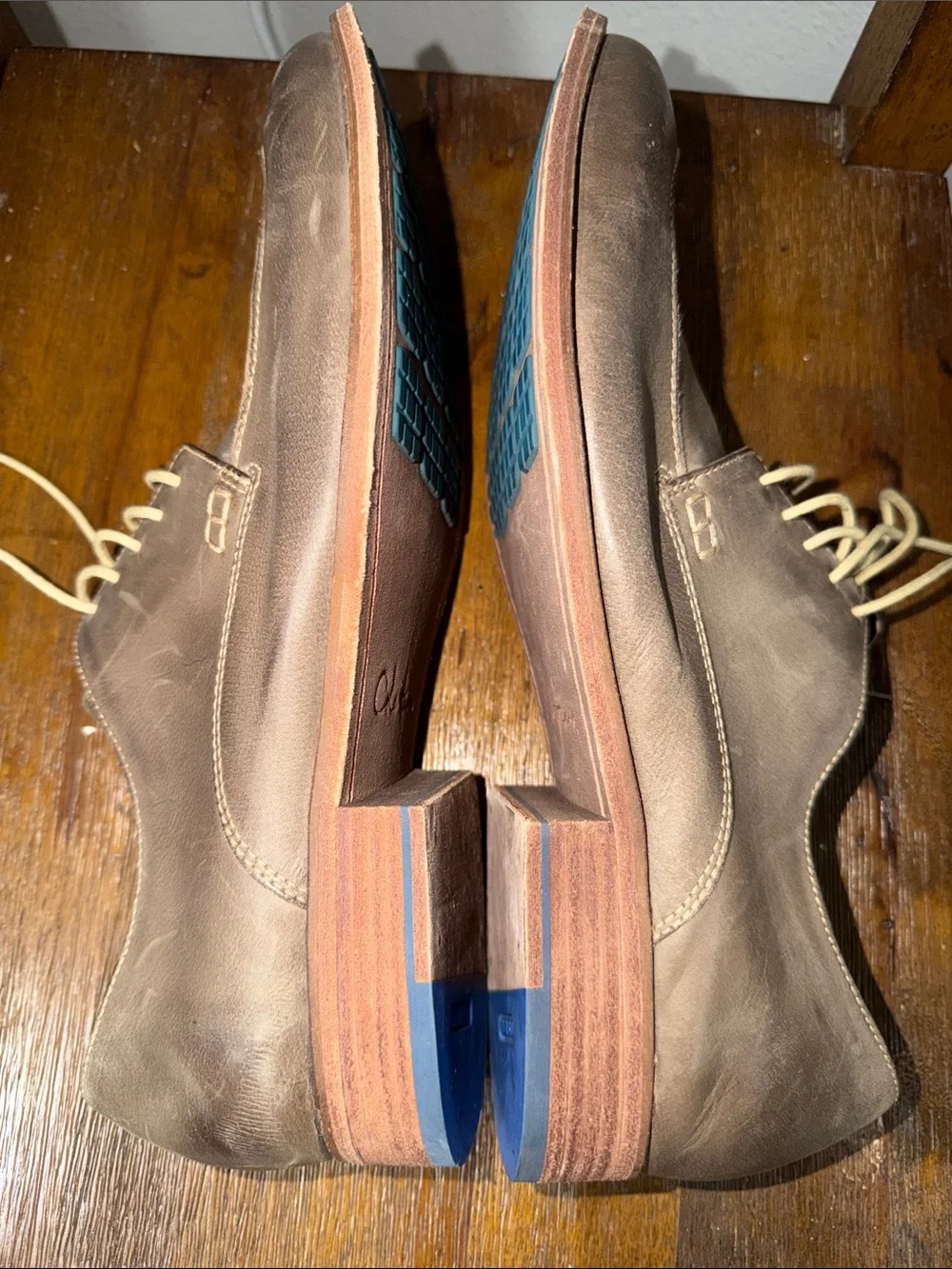 Cole Haan Nike Air Brown Leather Casual Lace-Up Shoes